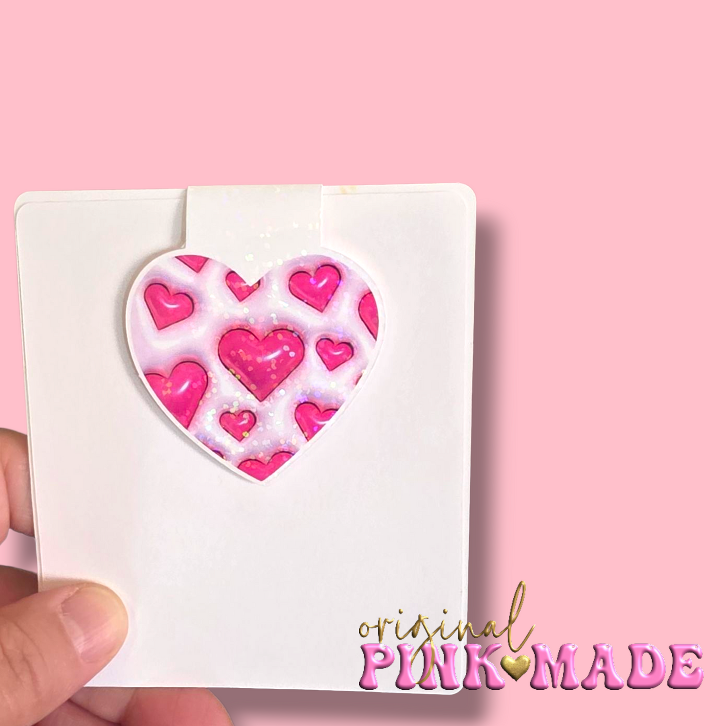 3D Hearts Magnetic Bookmark
