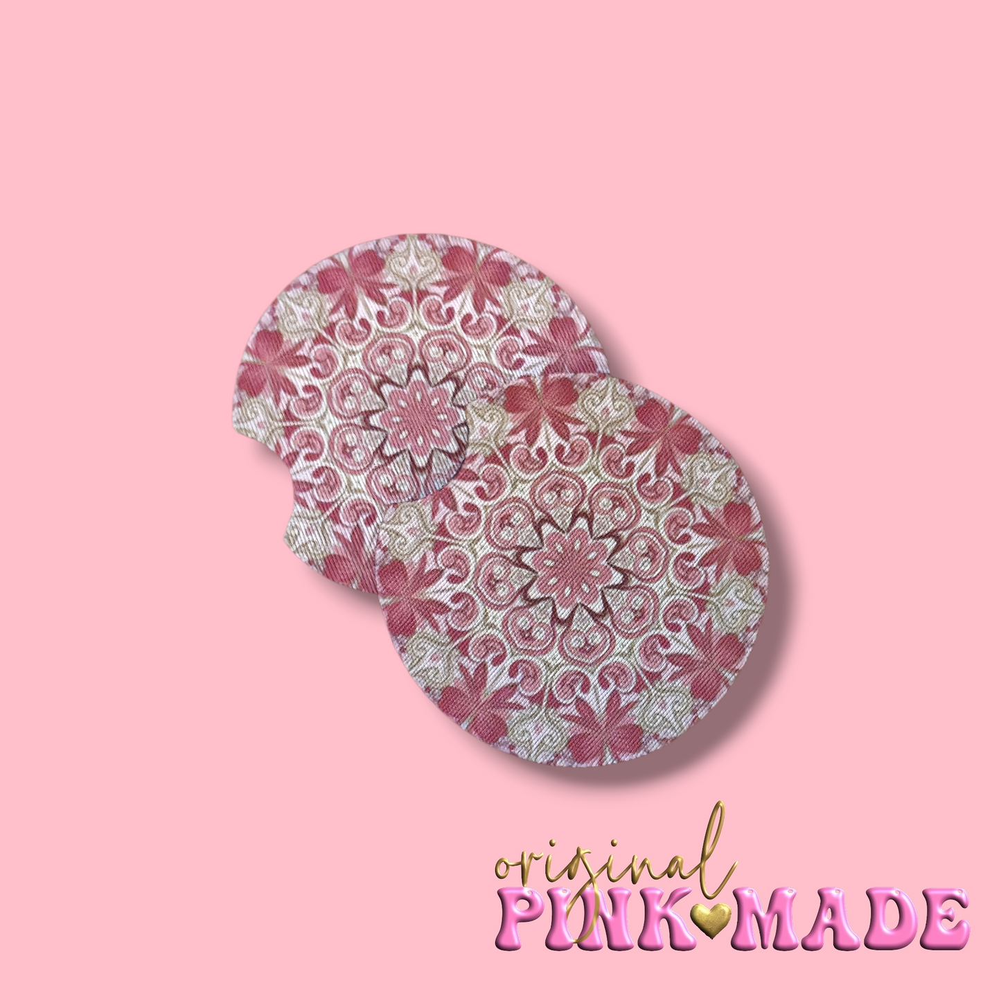 Pink Talavera Car Coaster