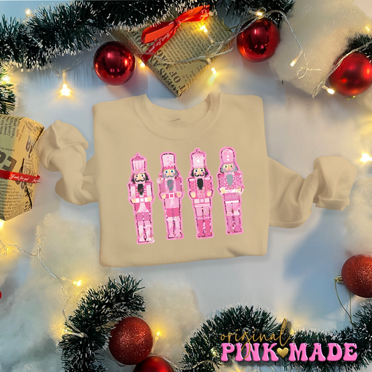 Pink Nutcrackers Crew Neck
