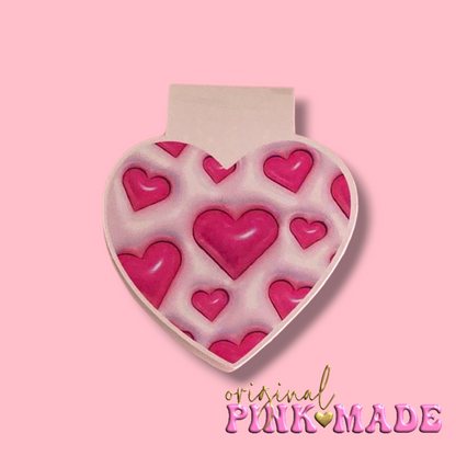 3D Hearts Magnetic Bookmark