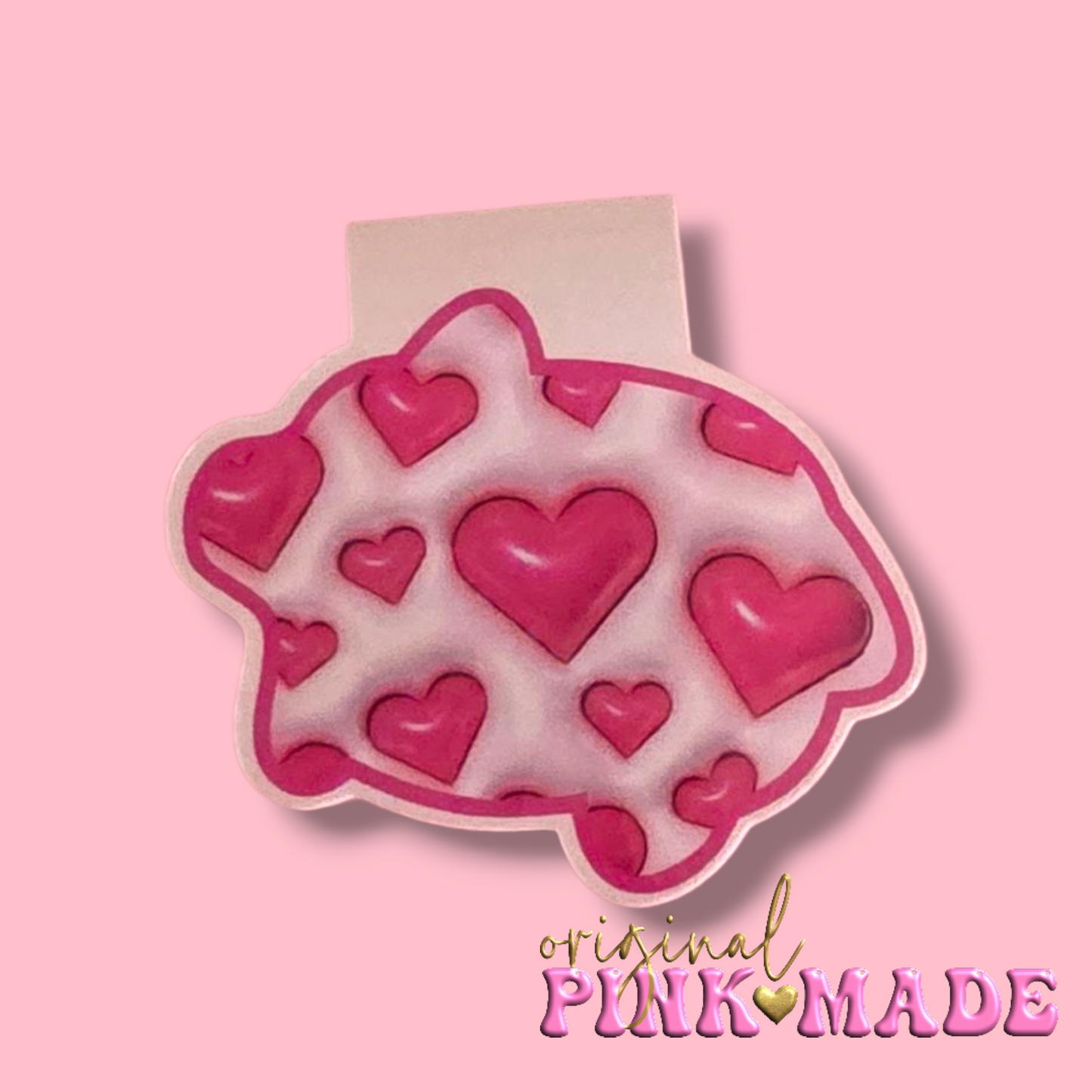 3D Heart Puerquito Magnetic Bookmark