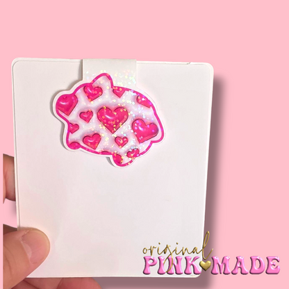 3D Heart Puerquito Magnetic Bookmark