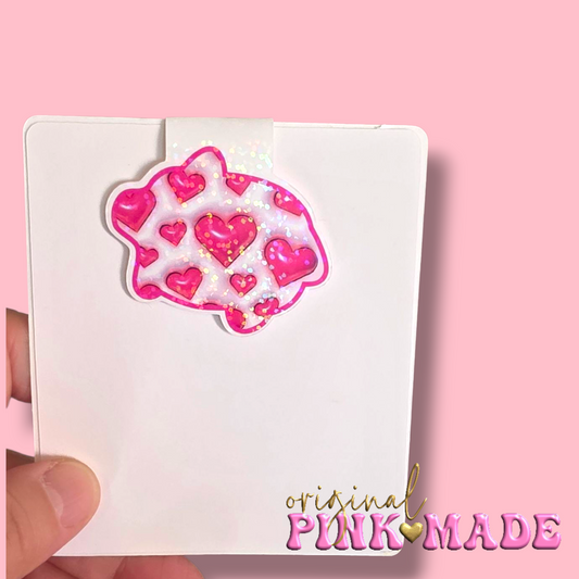 3D Heart Puerquito Magnetic Bookmark