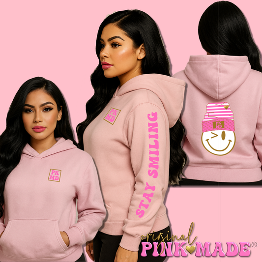 Pink PKMD Signature Smiley Hoodie